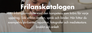 Frilanskatalogen - skärmavbild